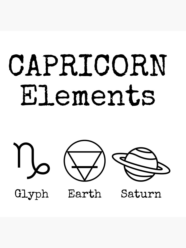 Capricorn Elements Design Art Print