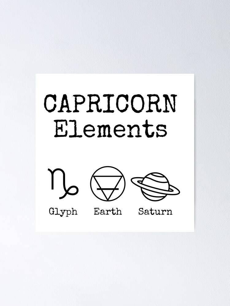 Capricorn Elements Design Poster