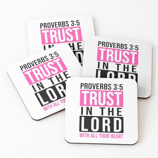 Item preview, Proverbs 3:5 - Trust In The Lord Black Pink designed and sold by 4wordsmovement.