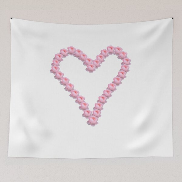 Item preview, Cute Pink Rose Love Heart Large on White designed and sold by CottoVerdi.