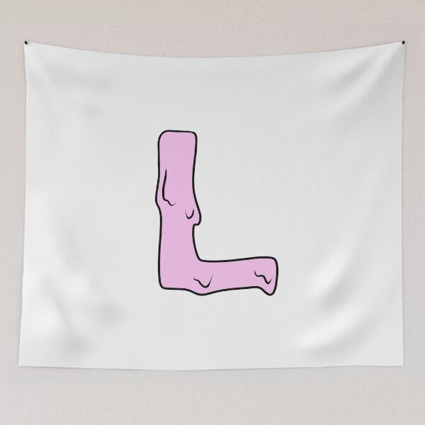 Item preview, melting pastel pink L initial  designed and sold by illhustration.