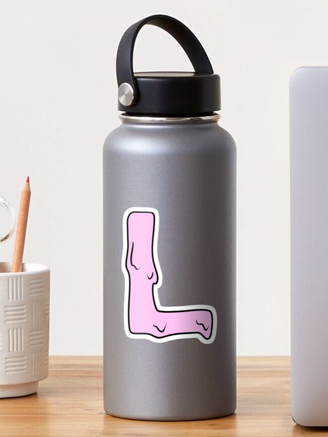 Initial Water Bottle - Pink, L