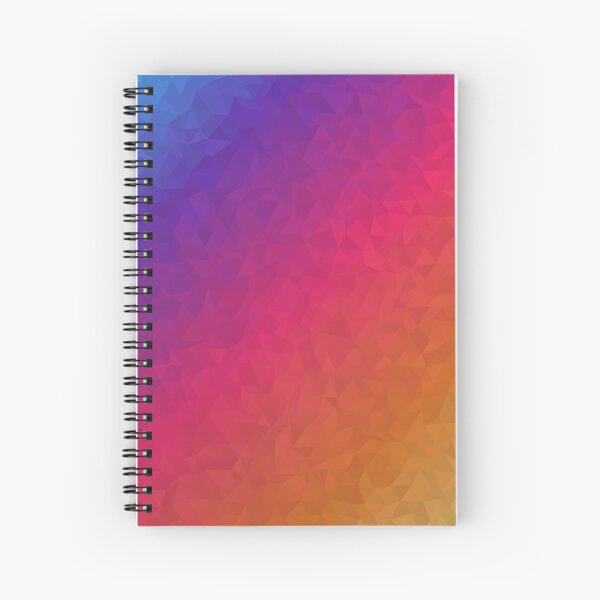 Polygon Blue/Red/Yellow Spiral Notebook