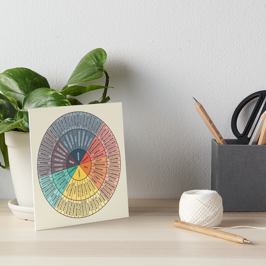 Wheel Of Emotions Art Board Print