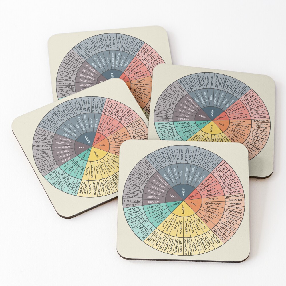 Wheel Of Emotions Coasters (Set of 4)