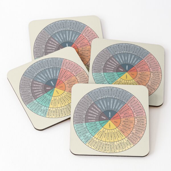 Roue d'émotions Dessous de verre (lot de 4)