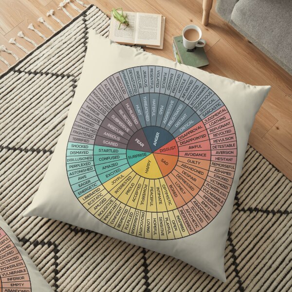 Wheel Of Emotions Floor Pillow