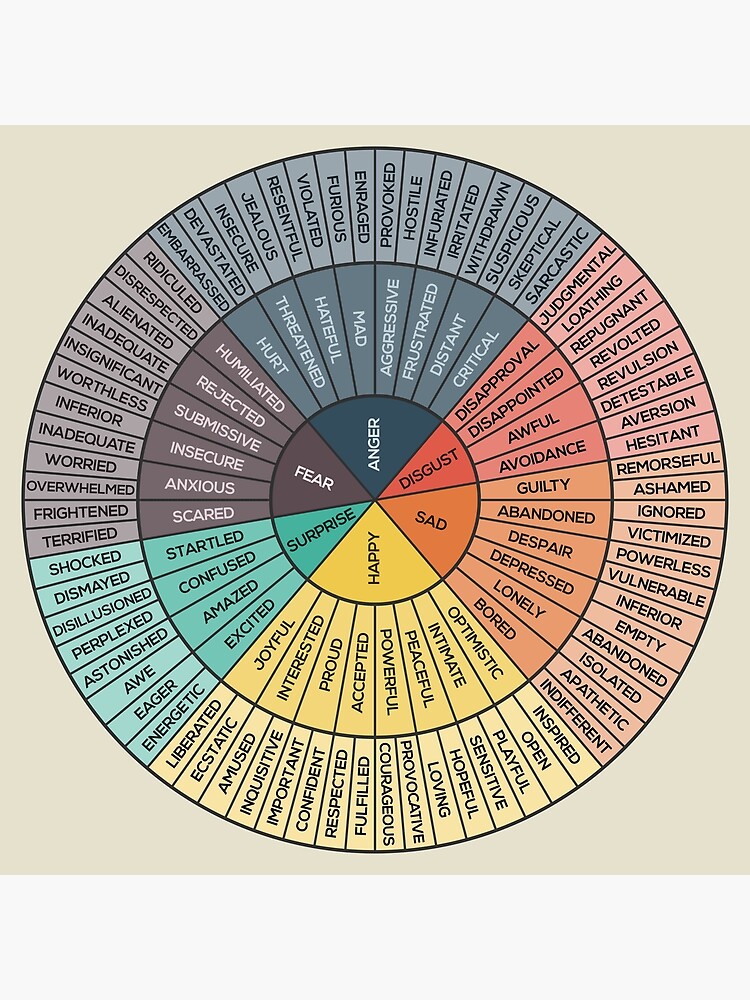 color of emotions wheel