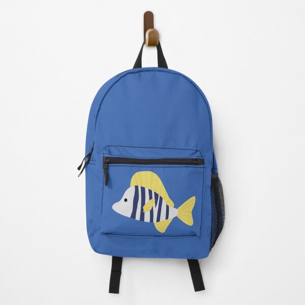 Item preview, White blue striped fish designed and sold by Perynal.