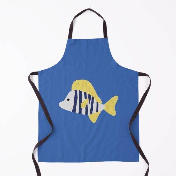 Item preview, White blue striped fish designed and sold by Perynal.