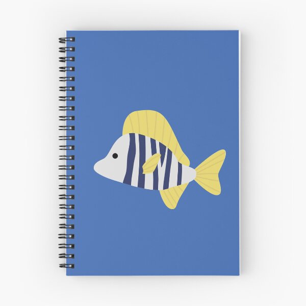 Item preview, White blue striped fish designed and sold by Perynal.
