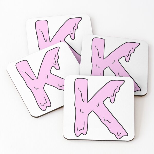 Item preview, melting pastel pink K initial  designed and sold by illhustration.