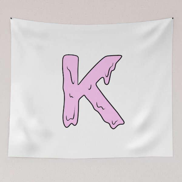 Item preview, melting pastel pink K initial  designed and sold by illhustration.