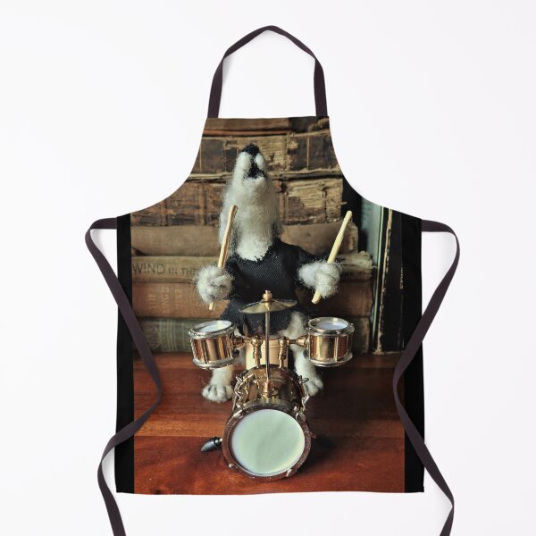 Item preview, The Amazing Wolf Drummer needle felt sculpture  designed and sold by moonbrushwood.