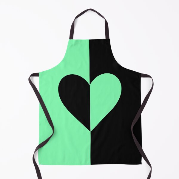 Item preview, Half-hearted: Mint green and black heart inverted colours designed and sold by Deegital18.