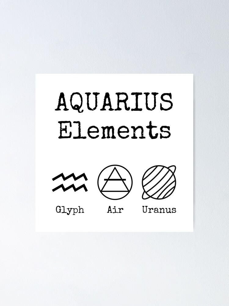 Aquarius Elements Design Poster