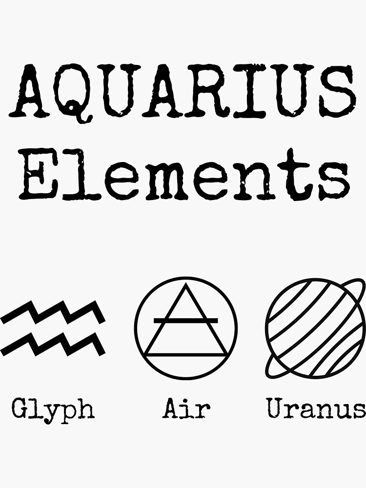 Aquarius Elements Design Sticker