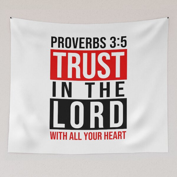 Item preview, Proverbs 3:5 - Trust In The Lord Black Red designed and sold by 4wordsmovement.
