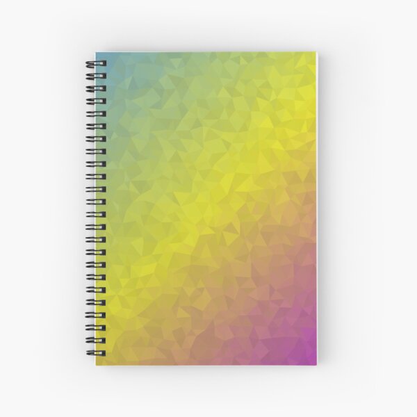 Polygon Green/Yellow/Purple Spiral Notebook