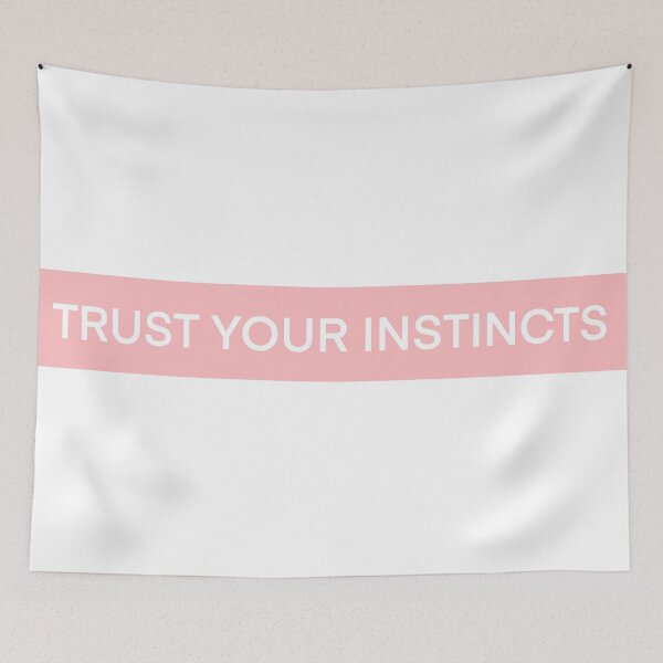 Item preview, Aesthetic Pink Trust Your Instincts Quote designed and sold by CaitlinCerys.