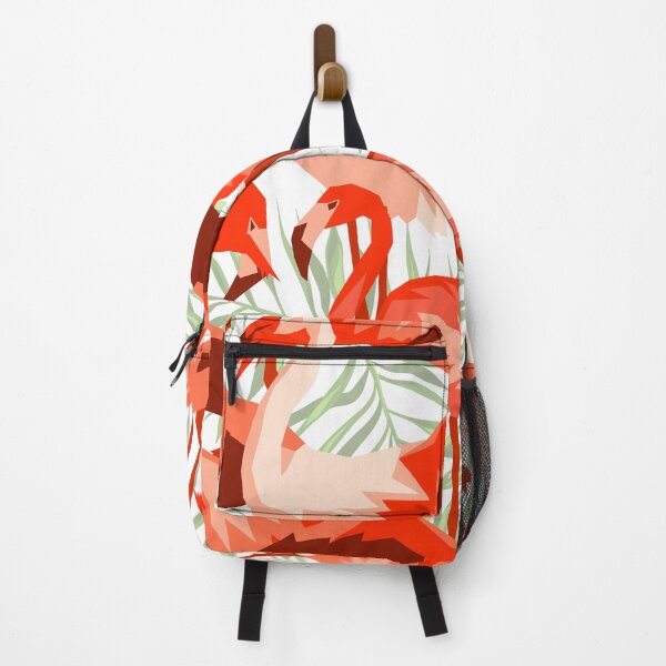 Item preview, Orange and Pink Japanese Flamingo Tropical Pattern designed and sold by Aishwarya Singh.
