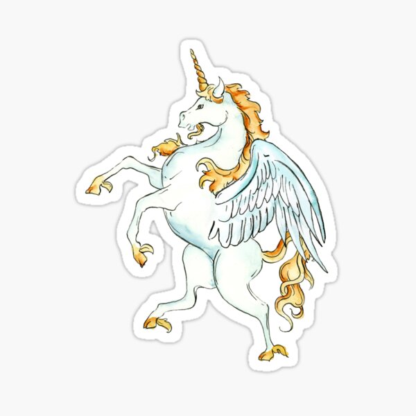 Rampant pegasus Sticker