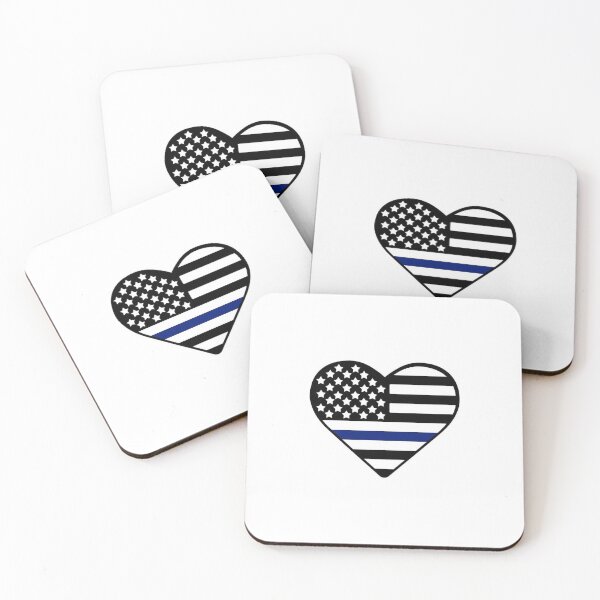 Item preview, Heart blue line flag designed and sold by Mspizzirri.