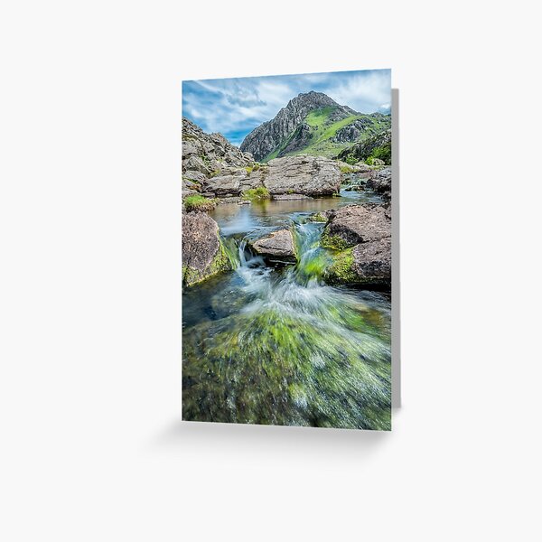 Tryfan Mountain Stream Greeting Card