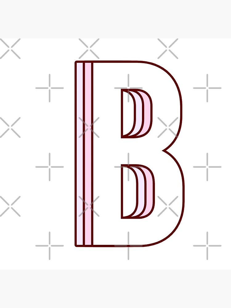 "Aesthetic Letter B Initials" Poster For Sale By ArtsyDecals | Redbubble