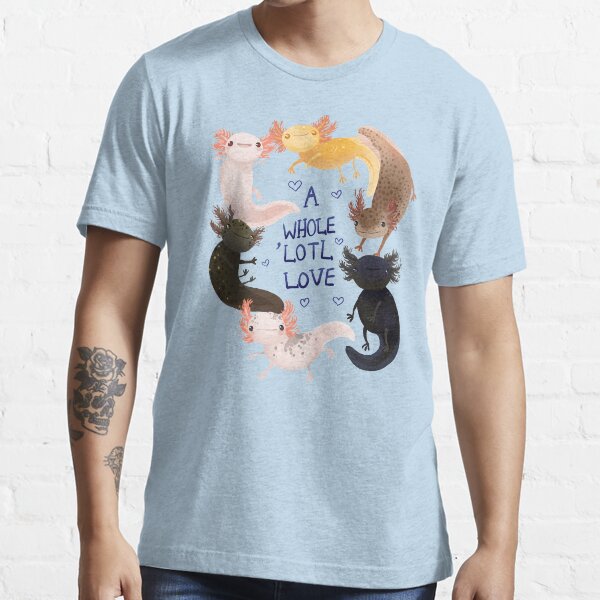 Vista previa del artículo con la obra «Un montón de amor, lindo regalo para propietarios de Axolotl», diseñado y vendido por CraftyMartenArt.