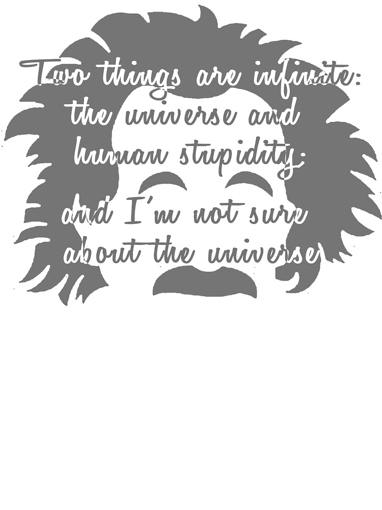 T Shirt Enfant Design Citation Einstein Stupidite Humaine Par Magicspadeshop Redbubble