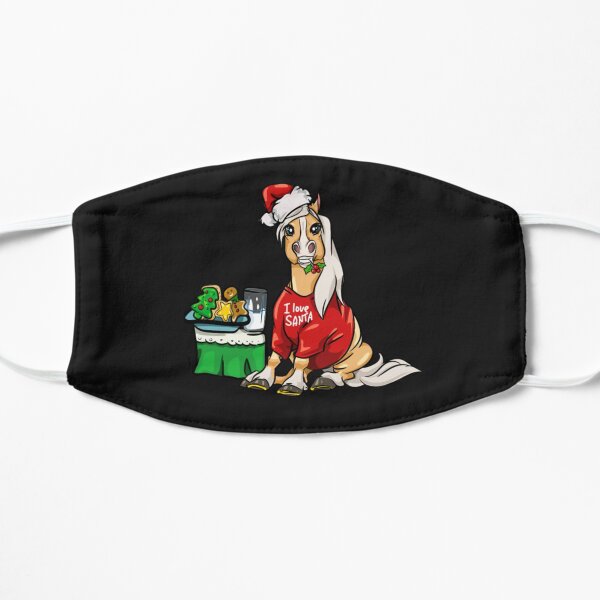 Haflinger Pferd Pferde Weihnachtsgeschenk Maske T-Shirt Flache Maske