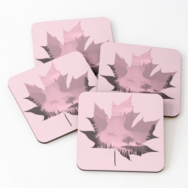 Item preview, Pink Maple Leaf Nauture Landscape designed and sold by Shop-Corsix.