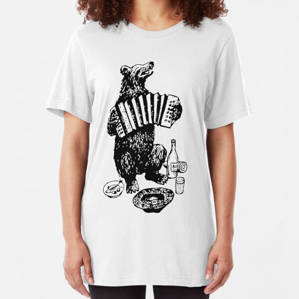 Misha the accordion player Slim Fit T-Shirt