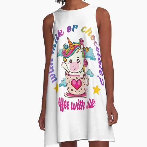Como te gusta con leche o chocolate? Vestido acampanado