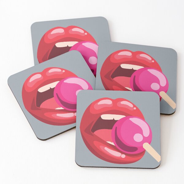 Item preview, Cute lips with lollipop designed and sold by sunandsnowglobe.