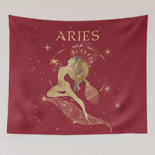 Item preview, Aries zodiac woman designed and sold by SpookyBat.