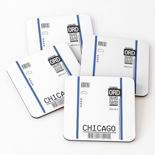 Item preview, CHICAGO PLANE TICKET AIRPORT TAG designed and sold by Glossypop.