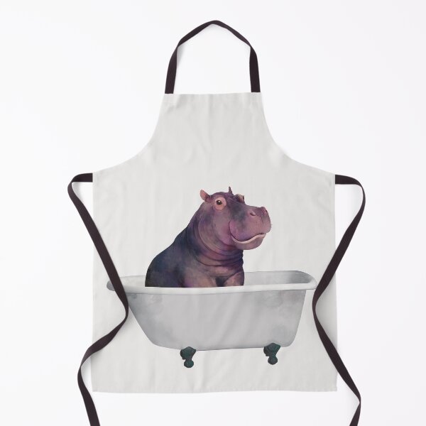 Item preview, Hippo in the bathtub designed and sold by lauragraves.