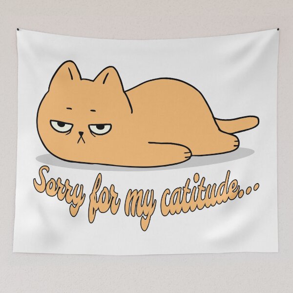 Item preview, Funny Bored Cat with Catitude designed and sold by PandaSoul.