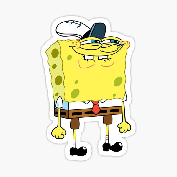 Sponge Bob Funny Face Sticker Sticker by graphicsbyliam.