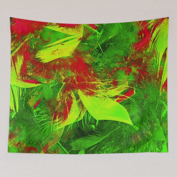 Item preview, Red & Green feathers by Iritof designed and sold by iritof.