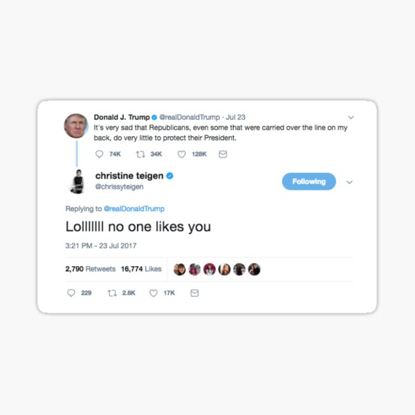 Lolllllll no one likes you Sticker