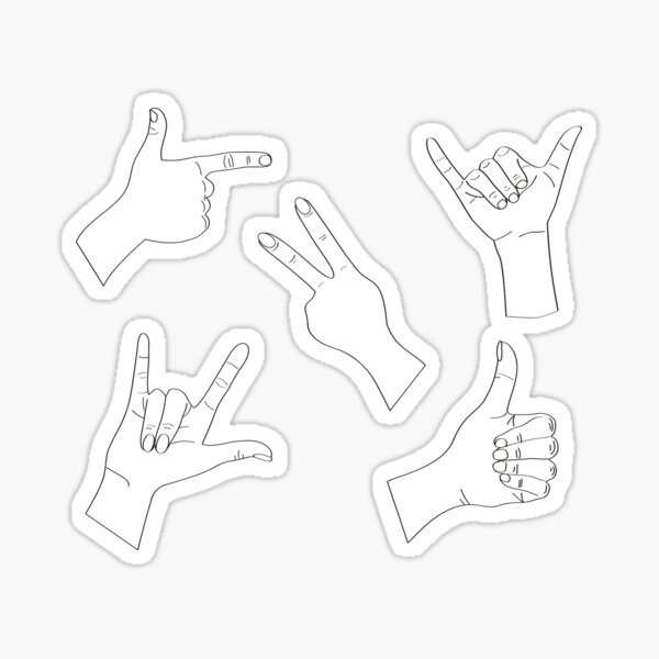 Happy Hand Signs Sticker