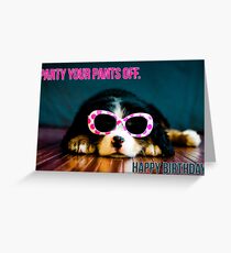 Party your pants off. Greeting Card