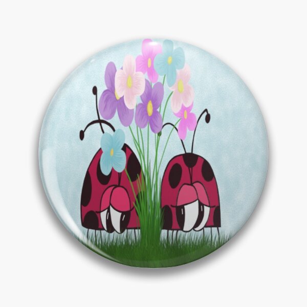 Item preview, Love At First Sight Ladybug Illustration designed and sold by OneArtsyMomma.