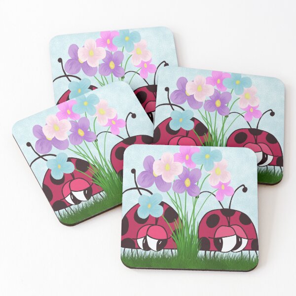 Item preview, Love At First Sight Ladybug Illustration designed and sold by OneArtsyMomma.