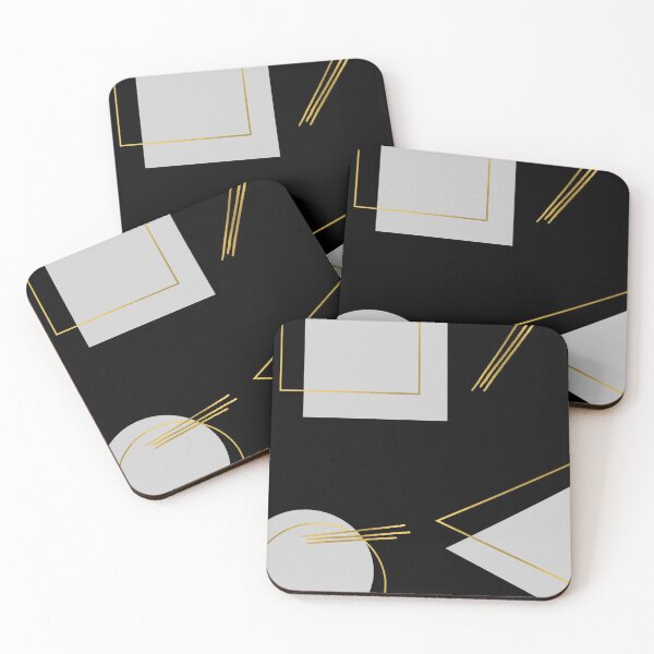Item preview, Geometric Shapes with Gold Accent designed and sold by ArtsyStopShop.