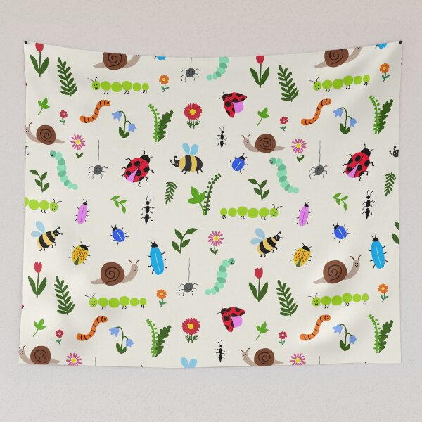 Item preview, Fun Graphic Happy Bugs Pattern designed and sold by PatternTalent.