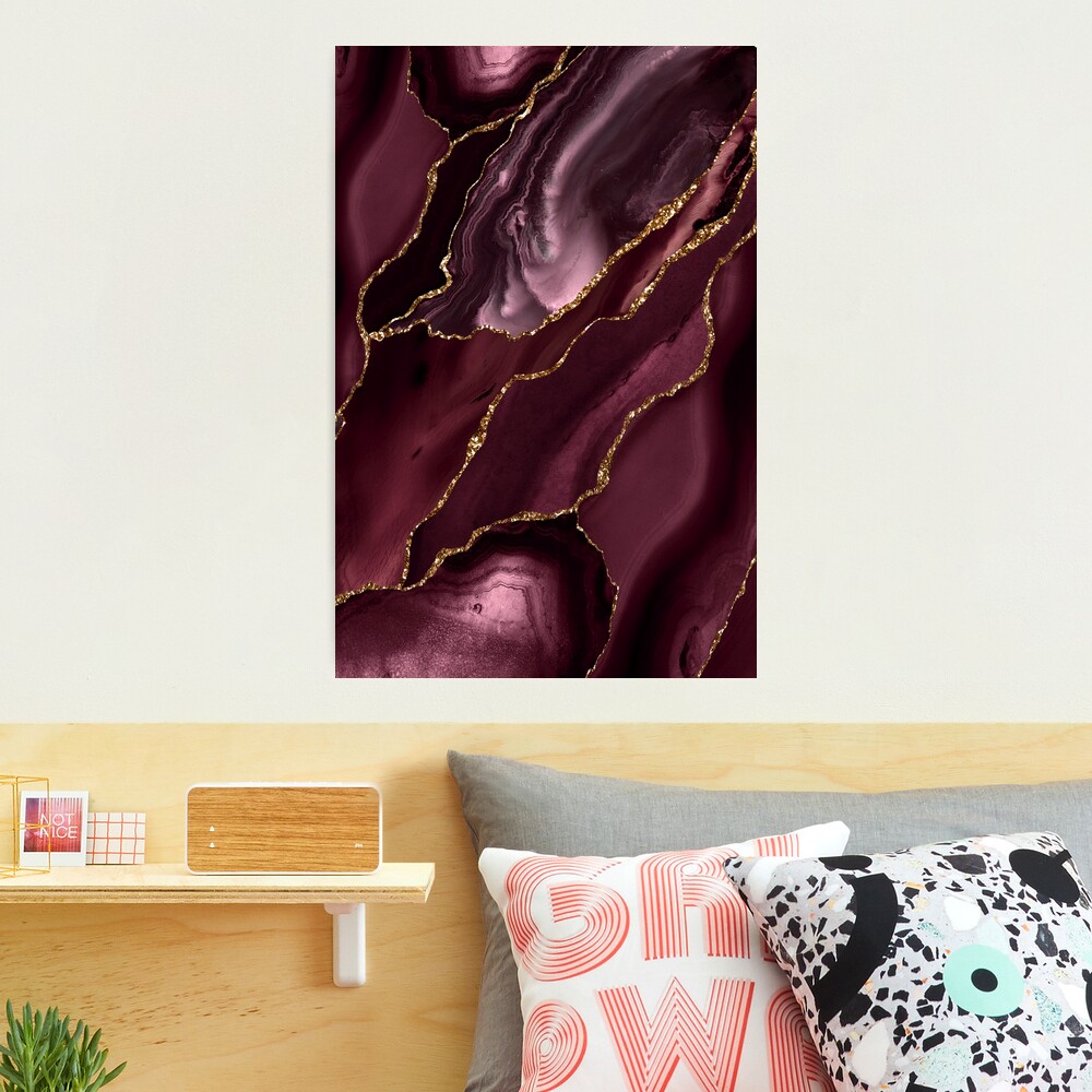 Burgundy Maroon Geode Agate Photographic Print for Sale by OliviaAndAva